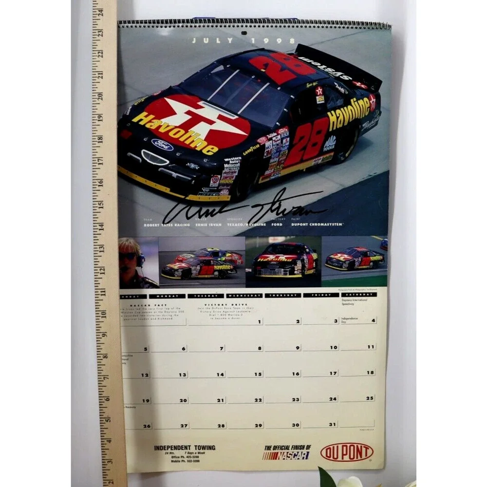 Jeff Gordon 1998 Dupont Shop Calendar - New Old Stock Retro 90's NASCAR